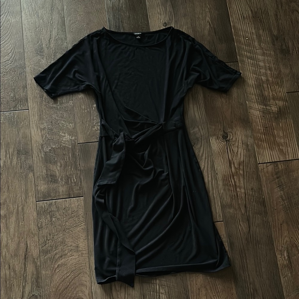 Ann Taylor Black Sheath Knee Length Dress with 3/4 Sleeves